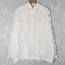 画像1: MY CUBAN STORE リネンキューバシャツ XL (1)
