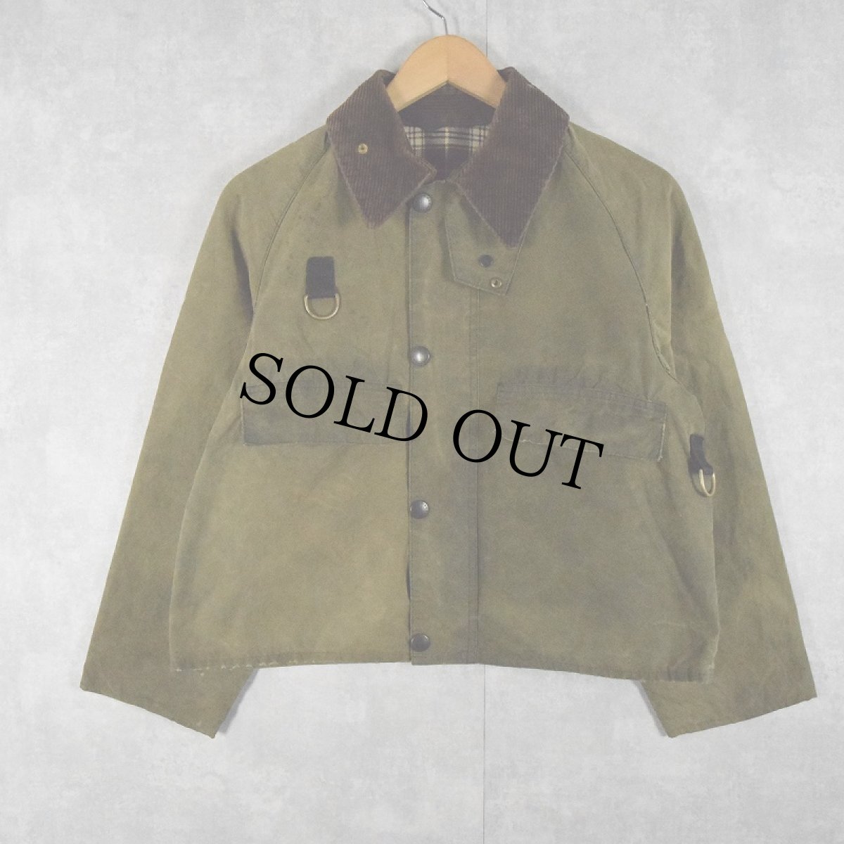 画像1: 90's Barbour ENGLAND製 "SPEY" 3ワラント オイルドジャケット S (1)
