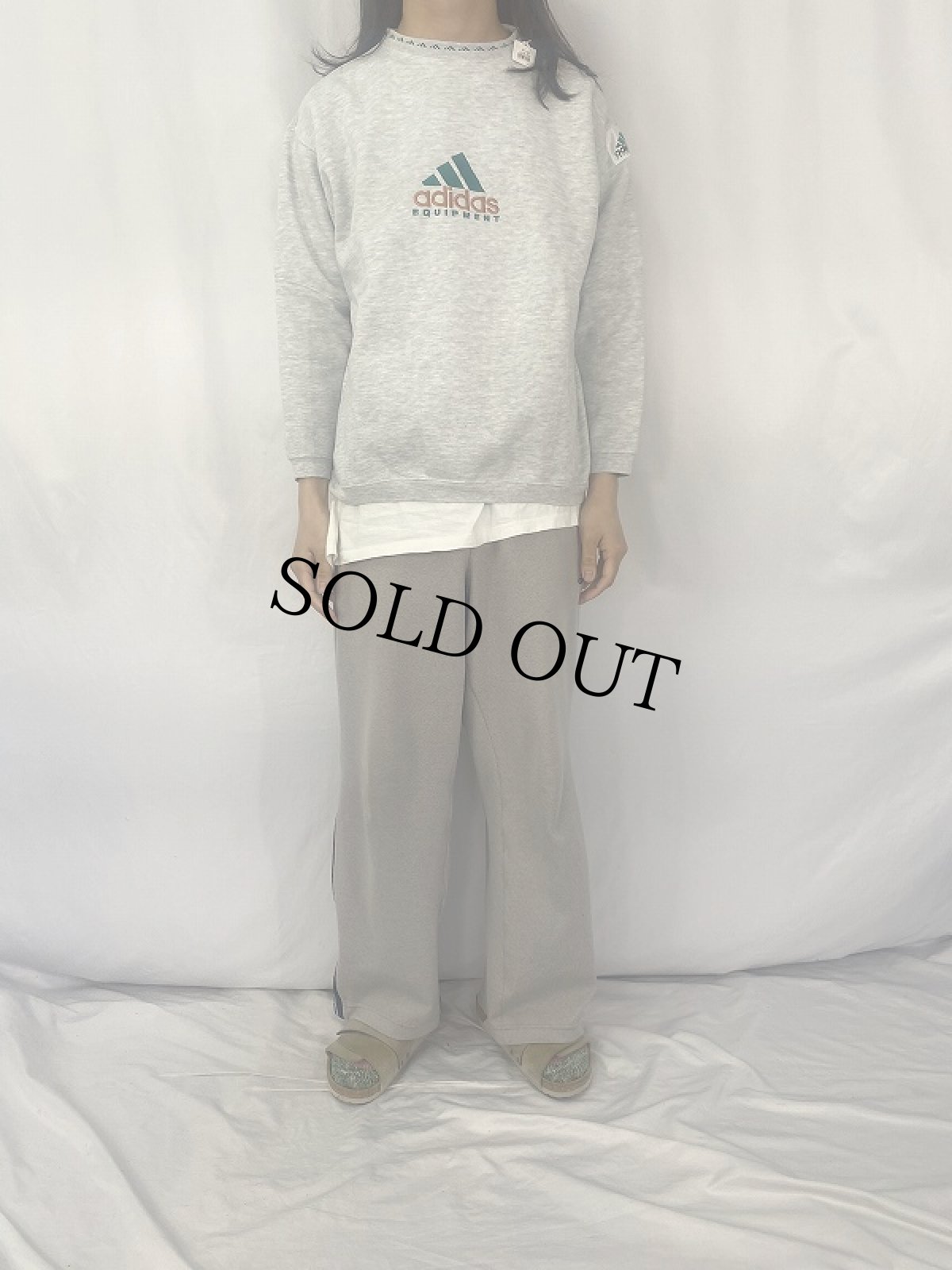 画像3: 90's adidas EQUIPMENT ロゴ刺繍スウェット L (3)