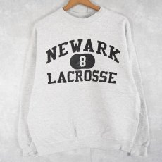 画像1: 90's Lee "NEWARK LACROSSE" プリントスウェット M (1)