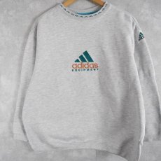 画像2: 90's adidas EQUIPMENT ロゴ刺繍スウェット L (2)