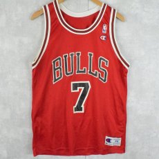 画像1: 90's Champion CHCAGO BULLS USA製 "KUKOC" メッシュゲームタンクトップ SIZE44 (1)