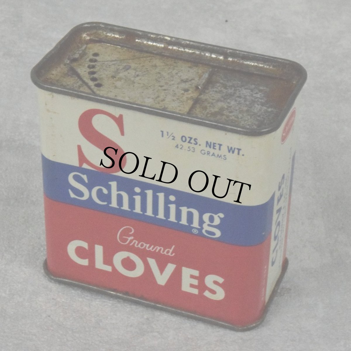 画像1: 70's Schilling USA製 "CLOVES" スパイス缶 (1)