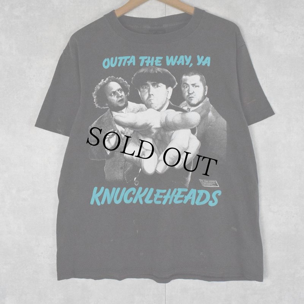 画像1: 80's The Three Stooges "OUTTA THE WAY, YA KNUCKLEHEADS" コメディアンプリントTシャツ L (1)