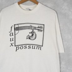 画像1: 90's faux possum イラストTシャツ XL (1)
