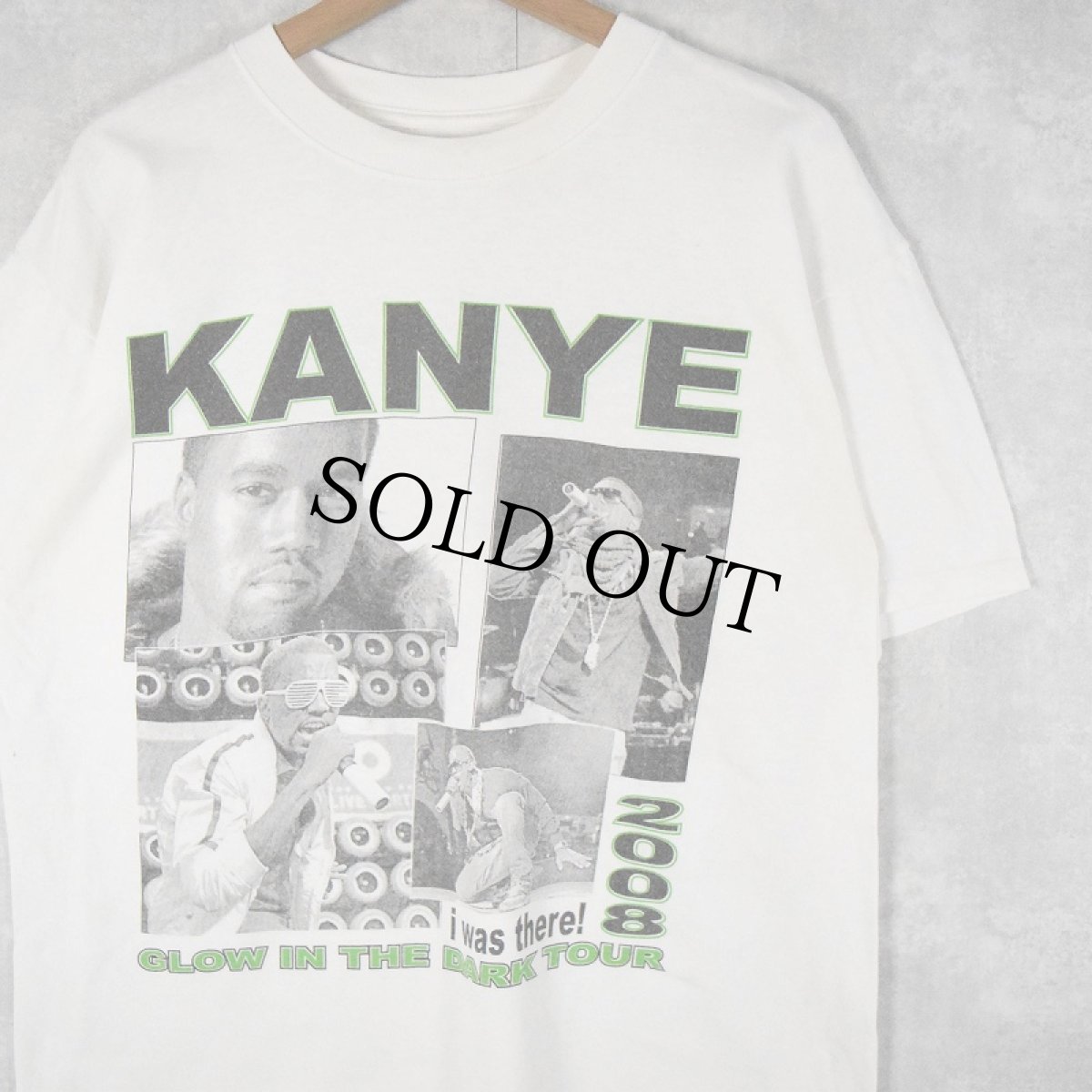 画像1: Kanye West GLOW IN THE DARK TOUR ヒップホップTシャツ (1)
