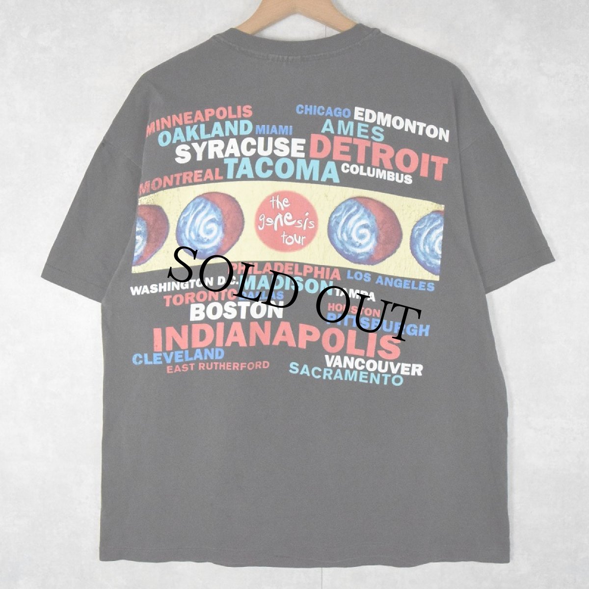 画像2: 90's genesis USA製 ロックバンドツアーTシャツ XL (2)