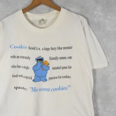 画像1: 90's COOKIE MONSTER USA製 キャラクタープリントTシャツ L (1)