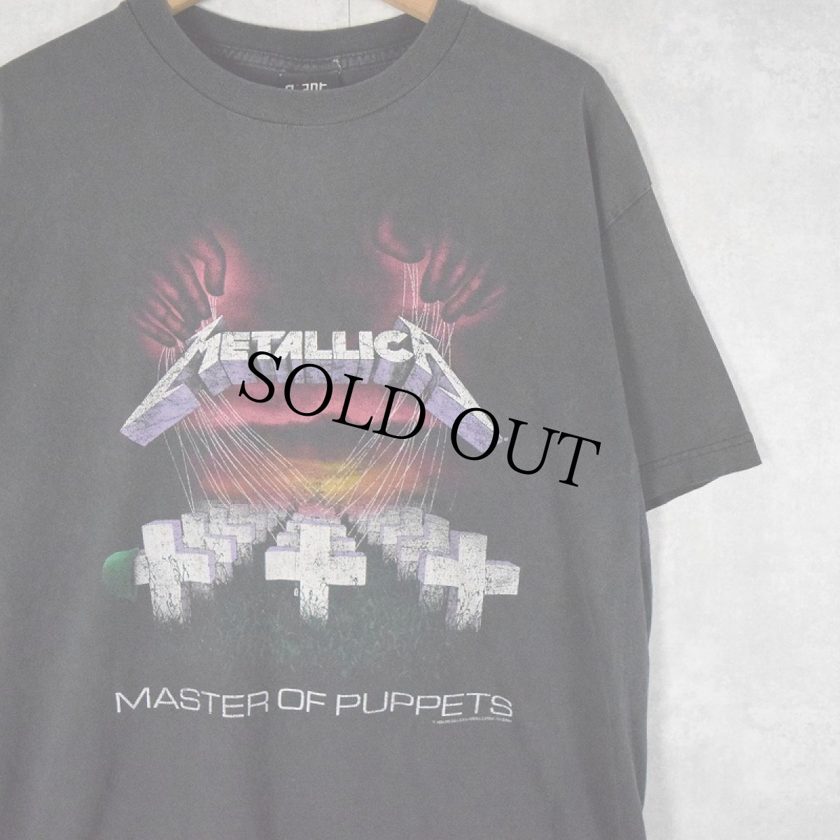 画像1: 90's METALLICA "MASTER OF PUPPETS" ヘヴィメタルバンドプリントTシャツ BLACK L (1)