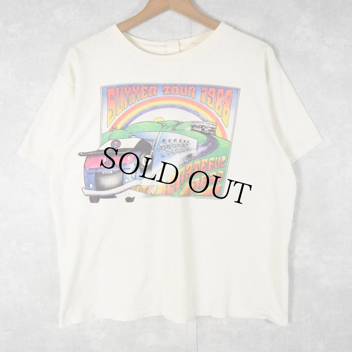 画像1: 80's GRATEFUL DEAD USA製 "SUMMER TOUR 1988" ロックバンドプリントTシャツ L (1)