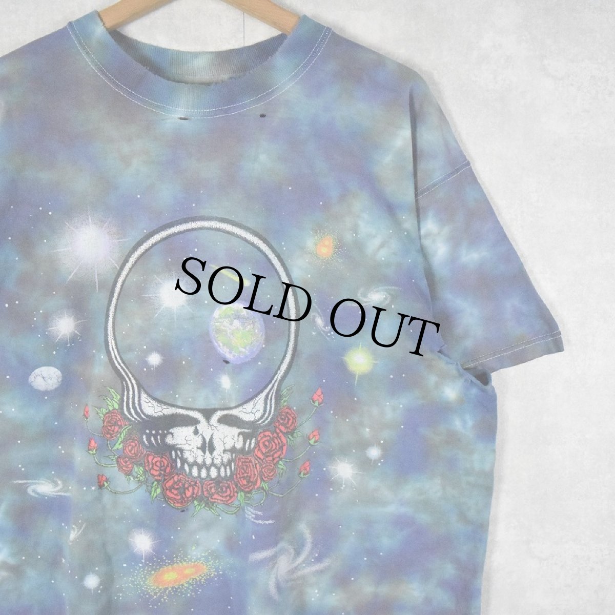 画像1: 90's GRATEFUL DEAD "Space Your Face" ロックバンドプリントタイダイTシャツ XL (1)