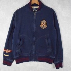 画像1: POLO Ralph Lauren パッチ付き コットンツイルスタジャン NAVY M (1)