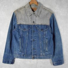 画像1: 80's Levi's 70506-0247 USA製 2トーン 切り替えデニムジャケット SIZE40 (1)