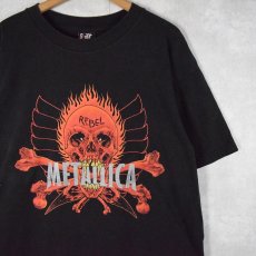 画像1: 【お客様お支払処理中】90's METALLICA pushead "REBEL" ヘヴィメタルバンドプリントTシャツ BLACK XL (1)