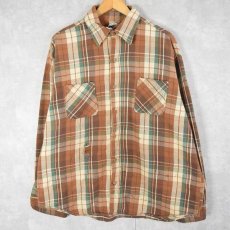画像1: 70's BIG MAC JCPenny USA製 チェック柄 ヘビーネルシャツ XL (1)
