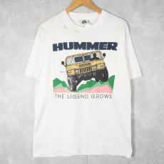 画像1: 90's HUMMER USA製 "THE LEGEND GROWS" 自動車プリントTシャツ M (1)