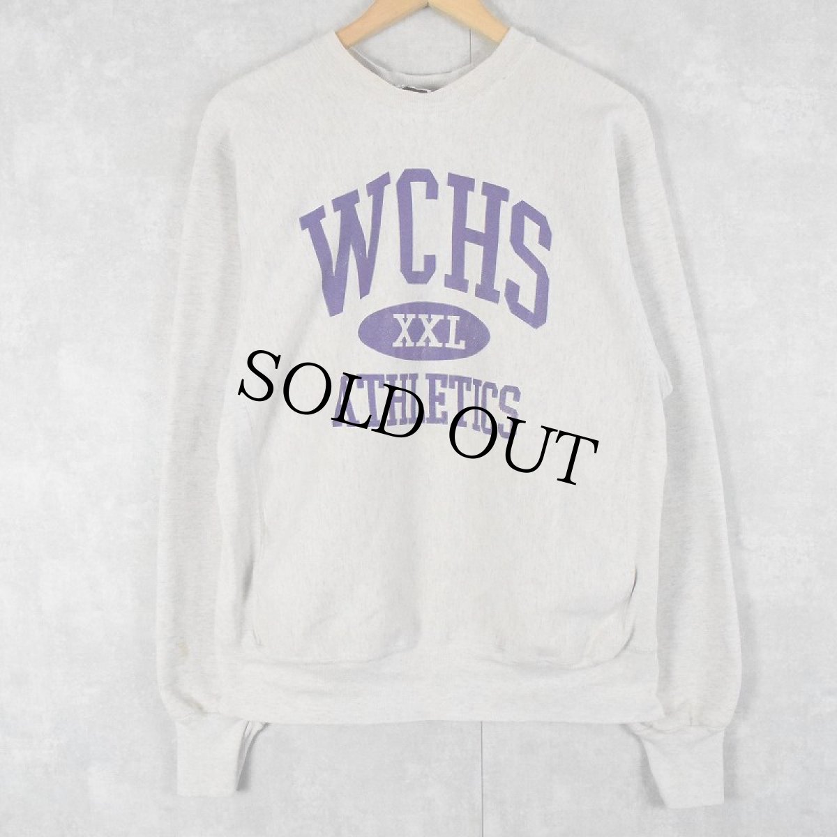 画像1: 90's College House  REVERSE WEAVE TYPE USA製 "WCHS" スウェット L (1)