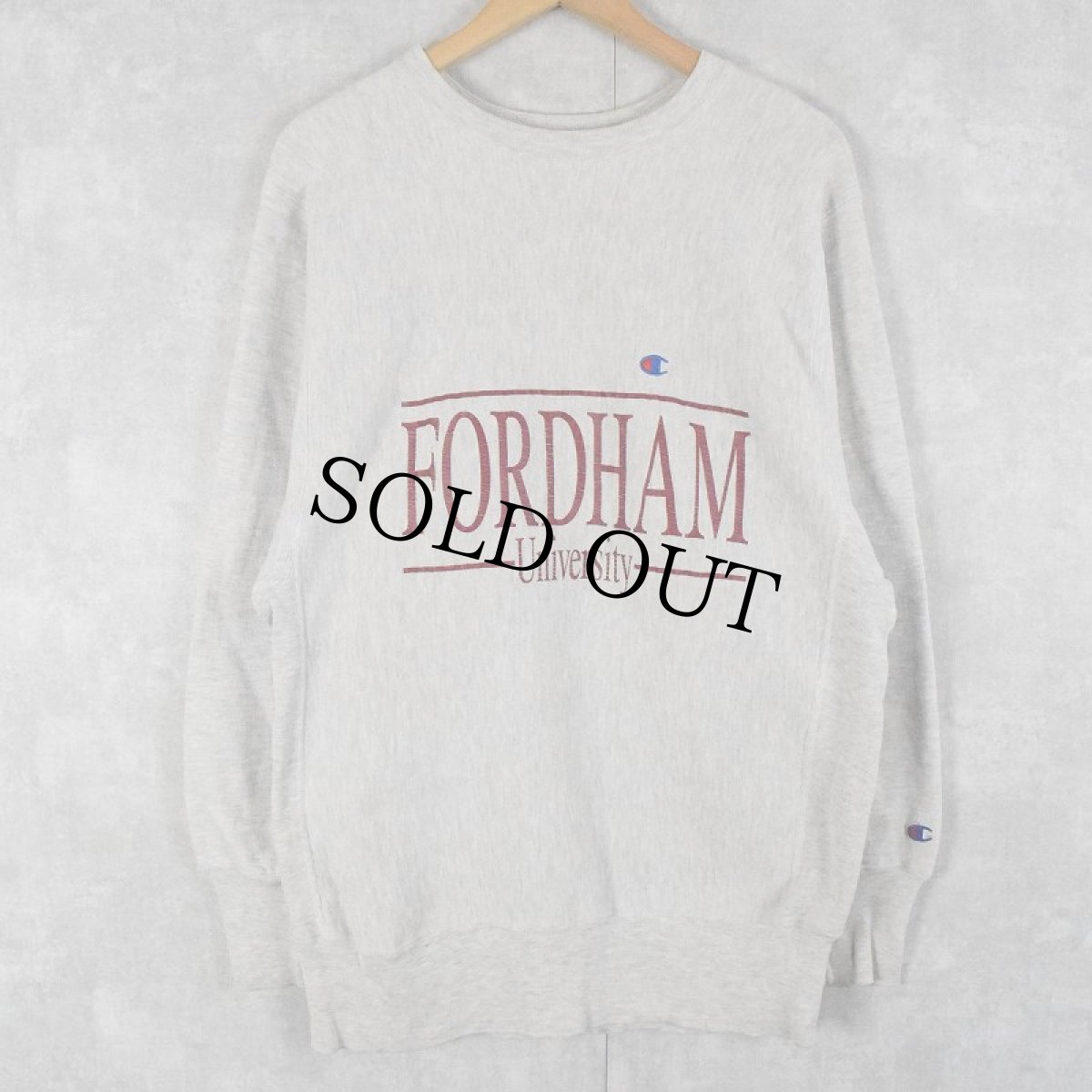 画像1: 90's Champion REVERSE WEAVE USA製 "FORDHAM UNIVERSITY" スウェット XL (1)