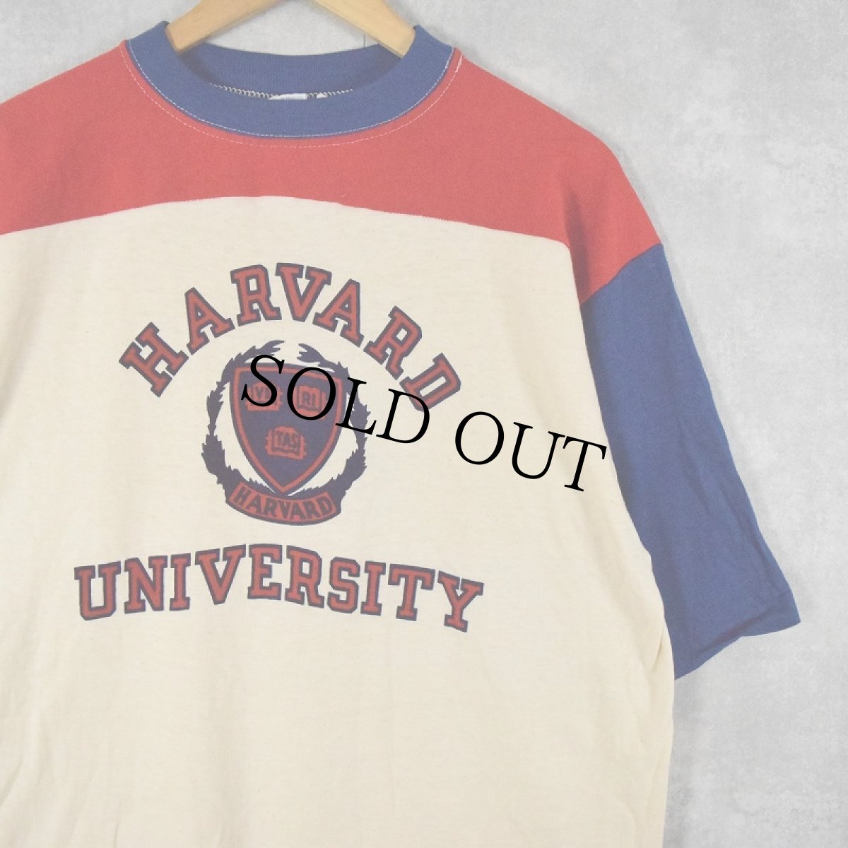 画像1: 70's Champion USA製 バータグ "HARVARD UNIVERSITY" プリントTシャツ DEADSTOCK (1)