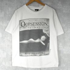 画像1: 90's Betty Boop USA製 "OOPSESSION for men" パロディTシャツ L (1)