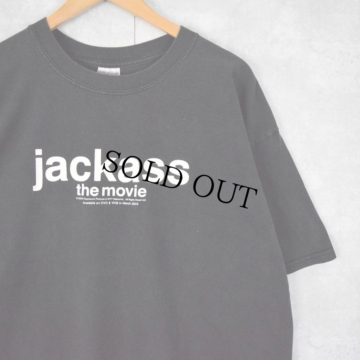 画像1: 2002 jackass the movie 映画プリントTシャツ XL (1)