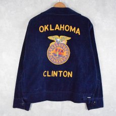 画像1: 70's FFA "OKLAHOMA CLINTON" ファーマーズコーデュロイジャケット 42 (1)