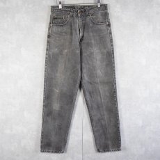 画像1: 90's Levi's 550 USA製 ブラックデニム W31 (1)