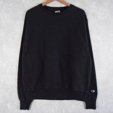 画像1: Champion REVERSE WEAVE スウェットフーディー 目無し BLACK M (1)