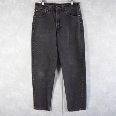 画像1: 90's Levi's 550 USA製 ブラックデニムパンツ W31 (1)