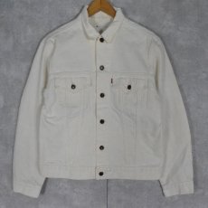 画像1: 80〜90's Levi's 70506-0251 CANADA製 ホワイトデニムジャケット SIZE40 (1)