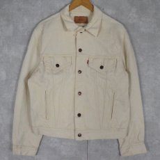 画像1: 80's Levi's 70506-0241 USA製 ホワイトデニムジャケット SIZE44R (1)