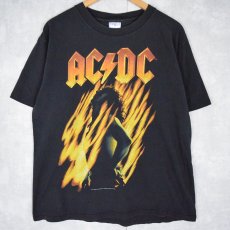画像1: 90's AC/DC USA製 "BONFIRE" ロックバンドプリントTシャツ BLACK XL (1)
