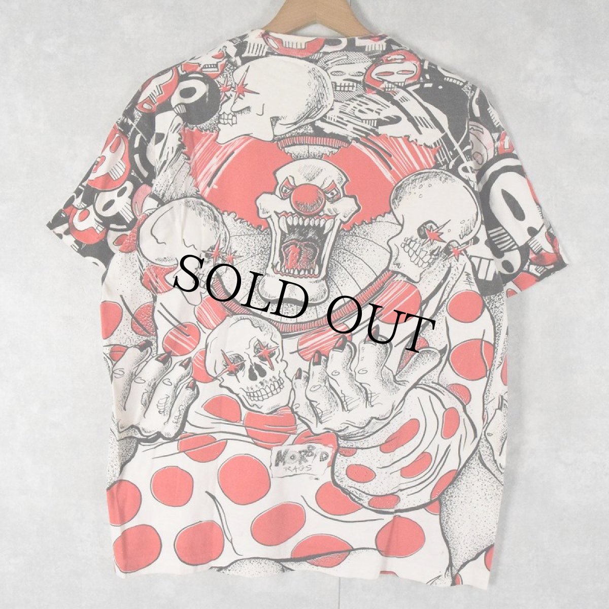 画像2: 90's MORBID RAGS "Clown" 大判プリントTシャツ (2)