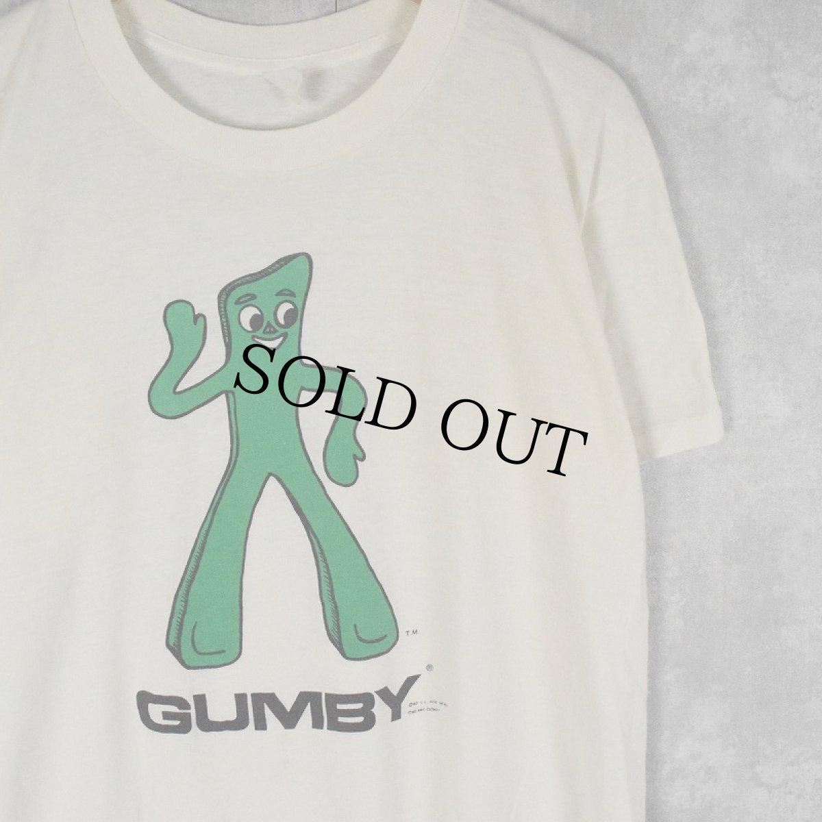 画像1: 80's GUMBY キャラクタープリントTシャツ (1)