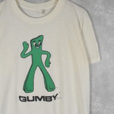 画像1: 80's GUMBY キャラクタープリントTシャツ (1)