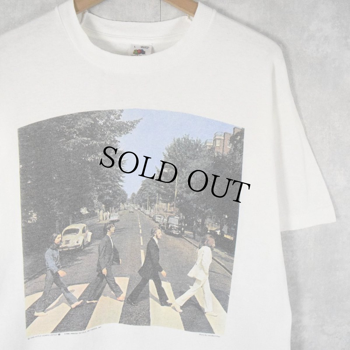 画像1: 90's The Beatles USA製 "ABBEY ROAD" ロックバンドTシャツ L (1)