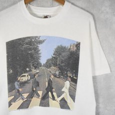 画像1: 90's The Beatles USA製 "ABBEY ROAD" ロックバンドTシャツ L (1)