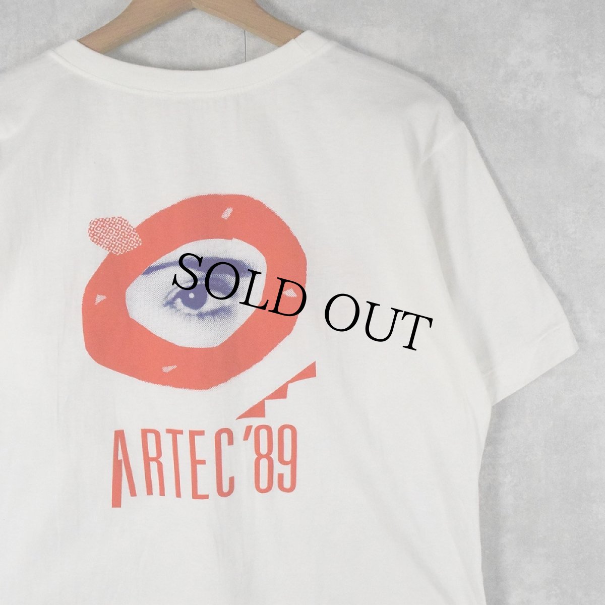 画像1: 80's ARTEC'89 世界デザイン博覧会アートプリントTシャツ L (1)