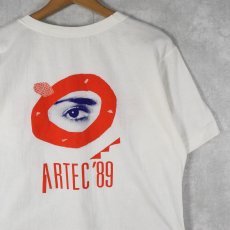 画像1: 80's ARTEC'89 世界デザイン博覧会アートプリントTシャツ L (1)
