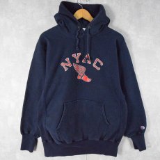 画像1: 90's〜 Champion REVERSE WEAVE "NYAC" ウイングフット スウェットフーディー XL (1)