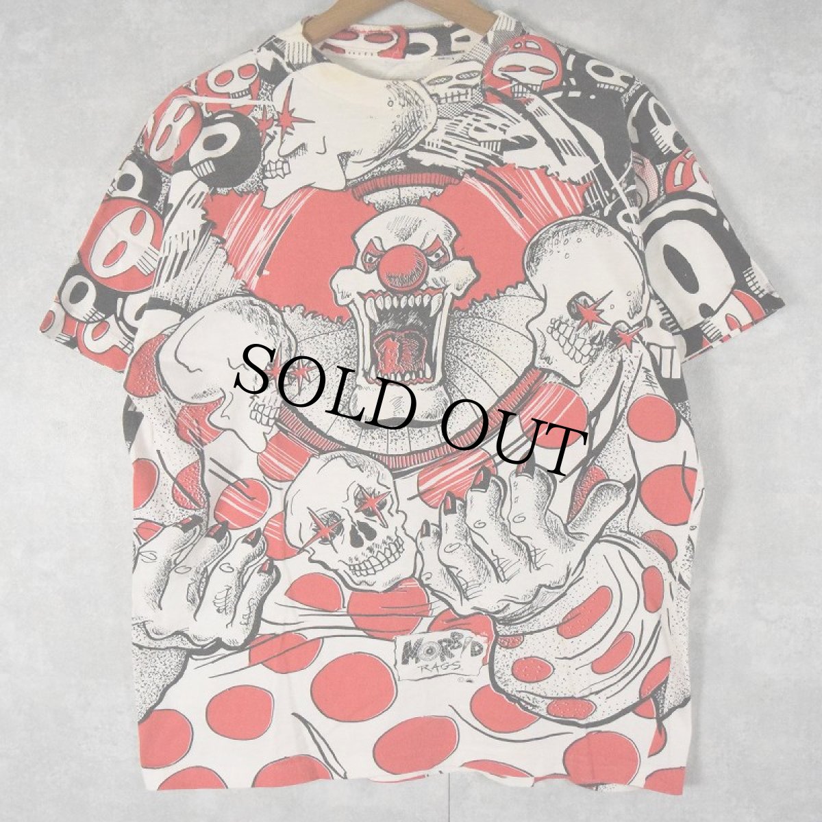 画像1: 90's MORBID RAGS "Clown" 大判プリントTシャツ (1)