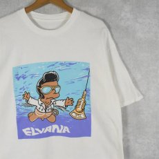 画像1: THE SIMPSONS "ELVANA" キャラクターパロディプリントTシャツ (1)