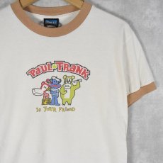 画像1: 00's PAUL FRANK INDUSTRIES キャラクタープリントリンガーTシャツ  (1)