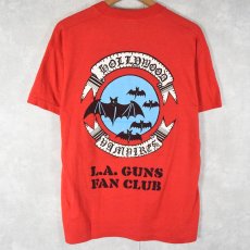 画像1: 【SALE】 80's Hollywood Vampires USA製 "L.A. GUNS FAN CLUB" ロックバンドTシャツ XL (1)