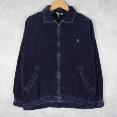 画像1: 90's POLO Ralph Lauren USA製 コーデュロイスイングトップ NAVY M (1)