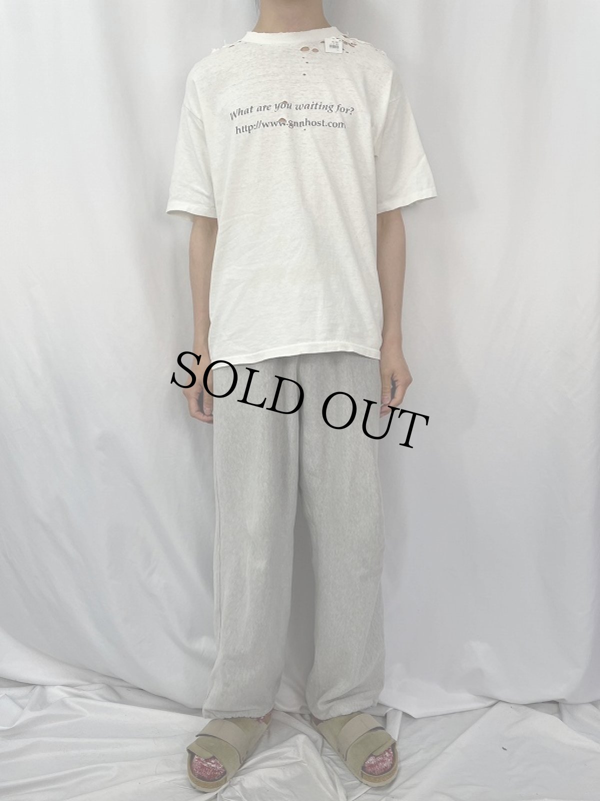 画像2: 90's "What are you waiting for?" プリントTシャツ (2)