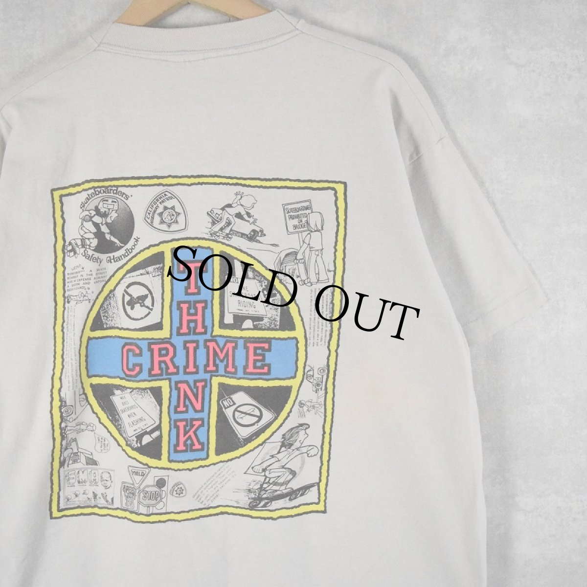 画像2: 90's Santa Monica Airlines USA製 スケートプリントTシャツ XL (2)