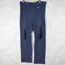 画像1: 80's Champion REVERSE WEAVE トリコタグ USA製 スウェットパンツ NAVY L (1)