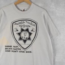 画像1: 90's Santa Monica Airlines USA製 スケートプリントTシャツ XL (1)