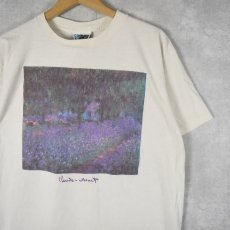 画像1: 90's Claude Monet "モネの庭" アートプリントTシャツ L (1)